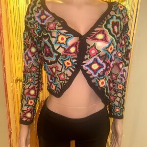 Colorful Crochet Cardigan